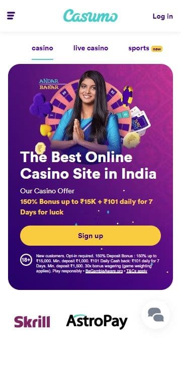 Casumo Welcome Offer India